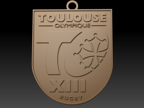 Betfred Championship Toulouse Olympique XIII keychain badge color printable and renderable 3D 프린트 모델