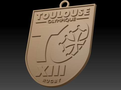 Betfred Championship Toulouse Olympique XIII keychain badge color printable and renderable 3D 프린트 모델