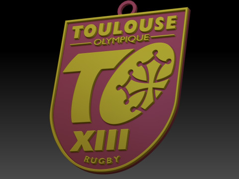 Betfred Championship Toulouse Olympique XIII keychain badge color printable and renderable 3D 프린트 모델