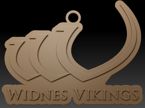 Betfred Championship Widnes Vikings keychain badge color printable and renderable 3D प्रिंट मॉडल