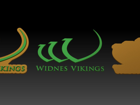 Betfred Championship Widnes Vikings keychain badge color printable and renderable 3D प्रिंट मॉडल