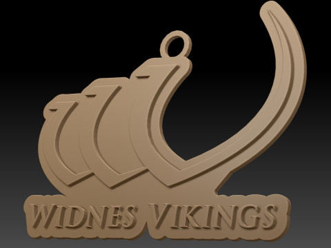 Betfred Championship Widnes Vikings keychain badge color printable and renderable 3D प्रिंट मॉडल