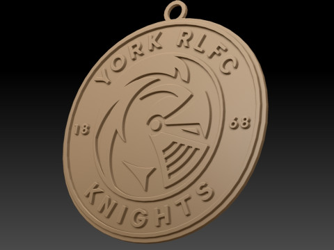 Betfred Championship York RLFC keychain badge color printable and renderable Modèles 3D en vedette