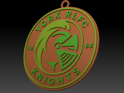 Betfred Championship York RLFC keychain badge color printable and renderable Modèles 3D en vedette
