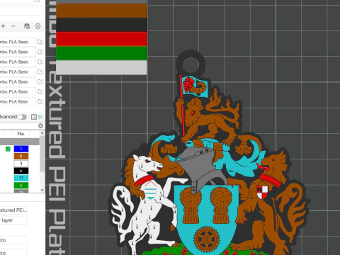 National League Altrincham keychain badge color printable and renderable 3D Print Model