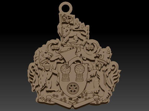 National League Altrincham keychain badge color printable and renderable 3D Baskı Modeli