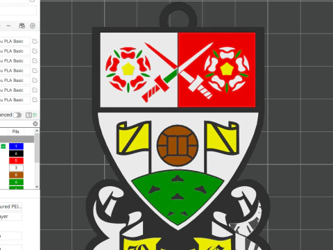 National League Barnet keychain badge color printable and renderable 3D Print Model