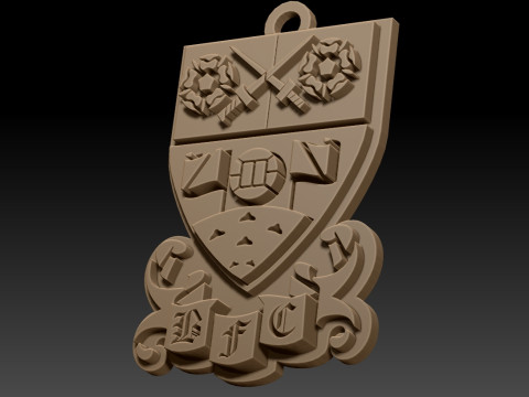 National League Barnet keychain badge color printable and renderable 3D Baskı Modeli