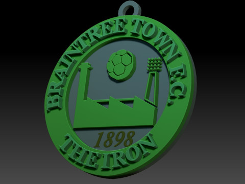 National League Braintree Town keychain badge color printable and renderable Model do druku 3D