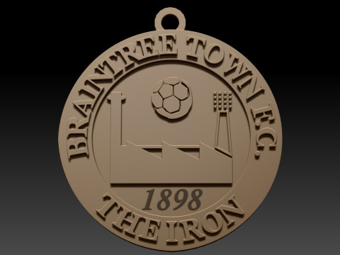 National League Braintree Town keychain badge color printable and renderable Model do druku 3D