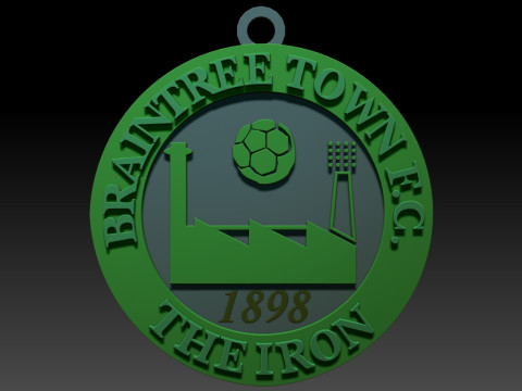 National League Braintree Town keychain badge color printable and renderable Model do druku 3D