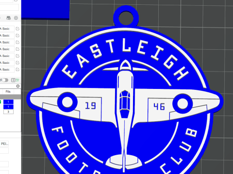 National League Eastleigh keychain badge color printable and renderable Modèles 3D en vedette