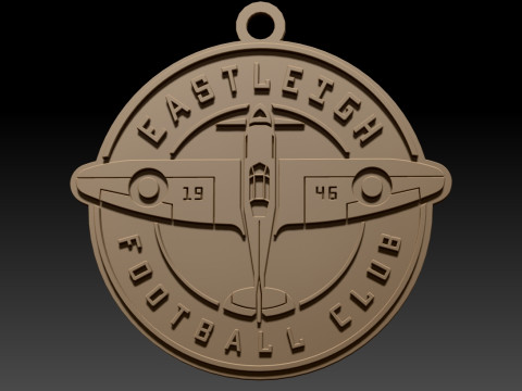 National League Eastleigh keychain badge color printable and renderable Modello di stampa 3D