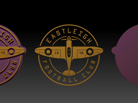 National League Eastleigh keychain badge color printable and renderable 3D Print Model