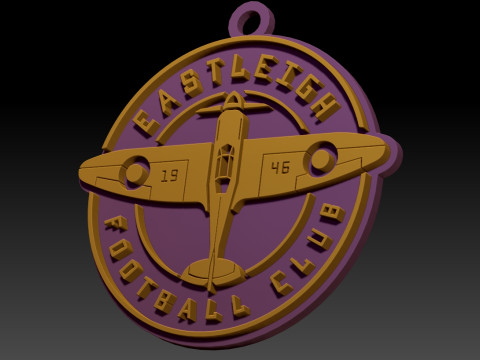 National League Eastleigh keychain badge color printable and renderable Modello di stampa 3D