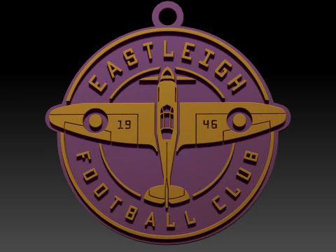 National League Eastleigh keychain badge color printable and renderable 3D Print Model