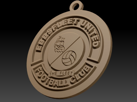 National League Ebbsfleet United keychain badge color printable and renderable 3D Baskı Modeli