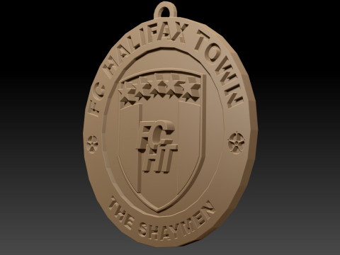 National League FC Halifax Town keychain badge color printable and renderable 3D Baskı Modeli