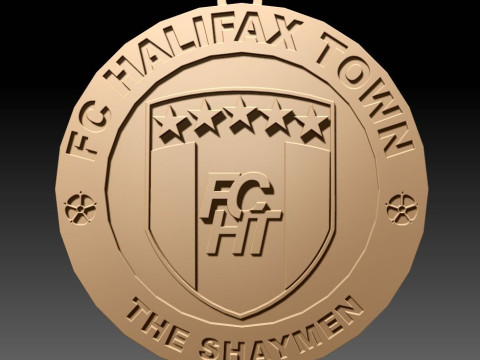 National League FC Halifax Town keychain badge color printable and renderable 3D Baskı Modeli