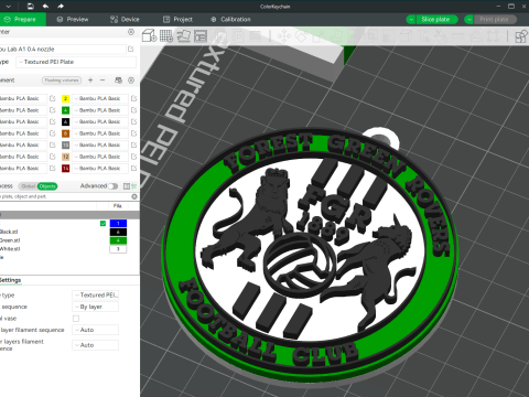 National League Forest Green Rovers keychain badge color printable and renderable Modelo de impresión 3D