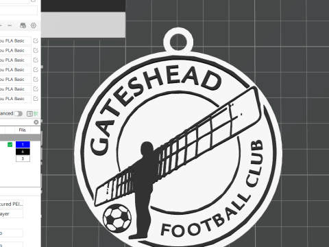 National League Gateshead keychain badge color printable and renderable 3D Принт Модель