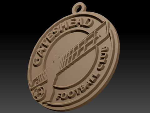 National League Gateshead keychain badge color printable and renderable 3D 프린트 모델