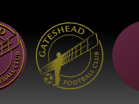 National League Gateshead keychain badge color printable and renderable 3D 프린트 모델