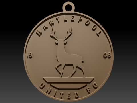 National League Hartlepool United keychain badge color printable and renderable 3D Baskı Modeli