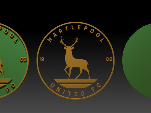 National League Hartlepool United keychain badge color printable and renderable 3D Baskı Modeli