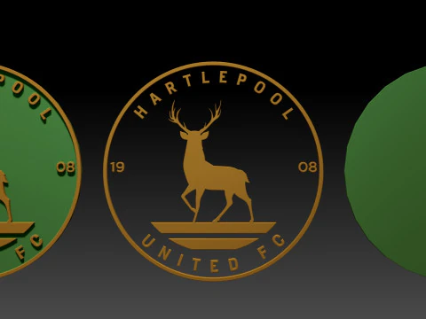 National League Hartlepool United keychain badge color printable and renderable 3D Print Model