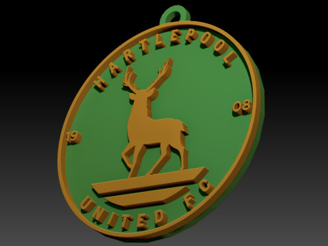 National League Hartlepool United keychain badge color printable and renderable 3D Baskı Modeli