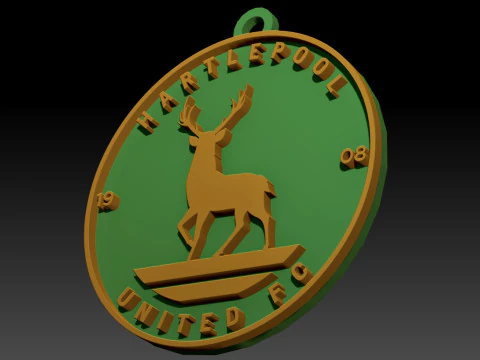 National League Hartlepool United keychain badge color printable and renderable 3D Print Model