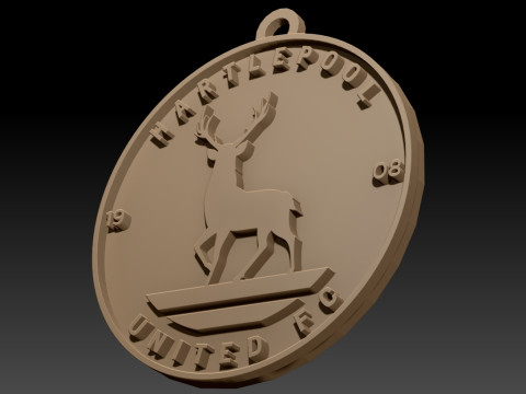 National League Hartlepool United keychain badge color printable and renderable 3D Baskı Modeli