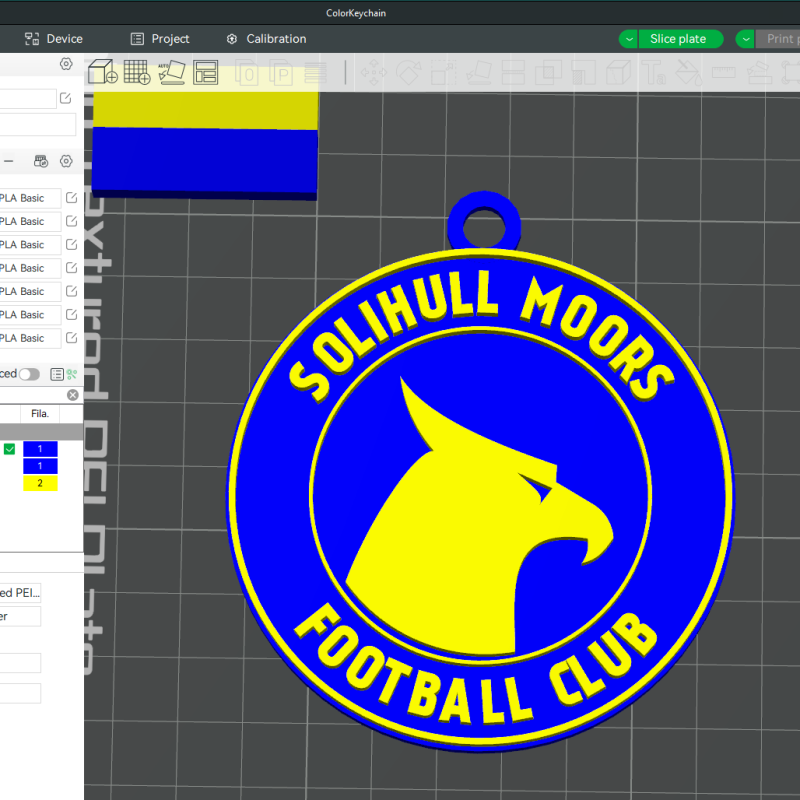 National League Solihull Moors keychain badge color printable and renderable 3D Принт Модель .c4d .max .obj .3ds .fbx .stl .blend