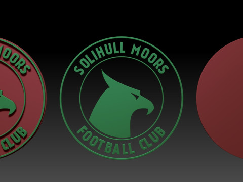 National League Solihull Moors keychain badge color printable and renderable 3D Принт Модель