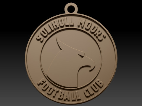 National League Solihull Moors keychain badge color printable and renderable 3D Принт Модель