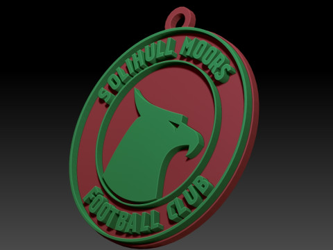 National League Solihull Moors keychain badge color printable and renderable 3D Принт Модель