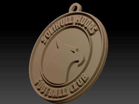 National League Solihull Moors keychain badge color printable and renderable 3D Принт Модель