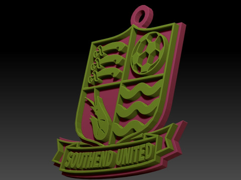 National League Southend United keychain badge color printable and renderable Modèles 3D en vedette
