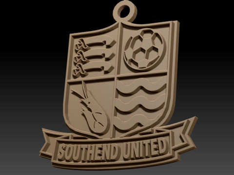National League Southend United keychain badge color printable and renderable Modèles 3D en vedette