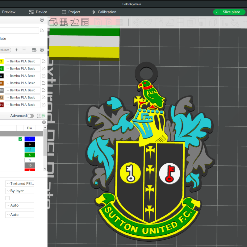 National League Sutton United keychain badge color printable and renderable Modèles 3D en vedette .c4d .max .obj .3ds .fbx .stl .blend