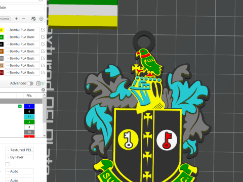 National League Sutton United keychain badge color printable and renderable 3D Принт Модель