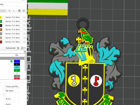Badge porte-cl&eacute;s de la Ligue nationale Sutton United couleur imprimable et rendu Modèles 3D en vedette
