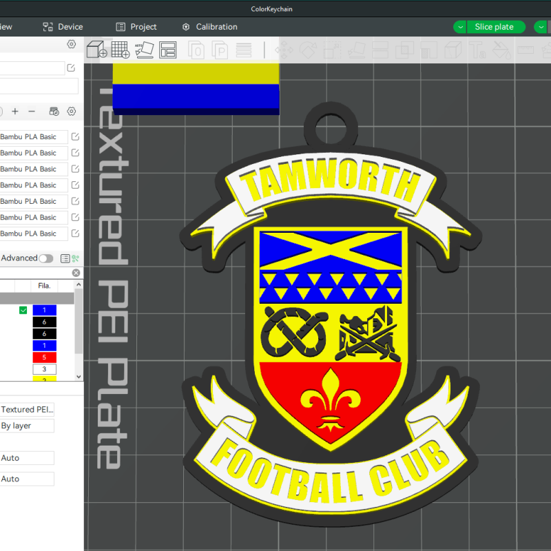 National League Tamworth keychain badge color printable and renderable Modelo de impresión 3D .c4d .max .obj .3ds .fbx .stl .blend