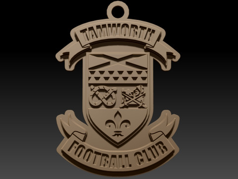 National League Tamworth keychain badge color printable and renderable 3D प्रिंट मॉडल