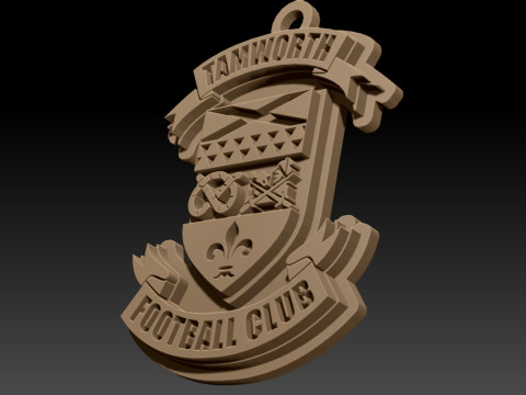National League Tamworth keychain badge color printable and renderable 3D प्रिंट मॉडल