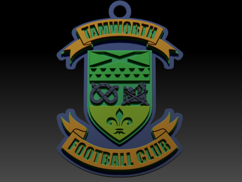 National League Tamworth keychain badge color printable and renderable 3D प्रिंट मॉडल