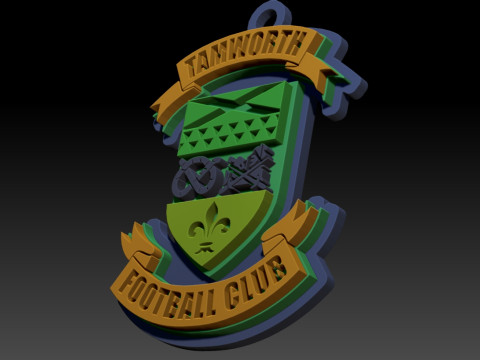 National League Tamworth keychain badge color printable and renderable 3D प्रिंट मॉडल