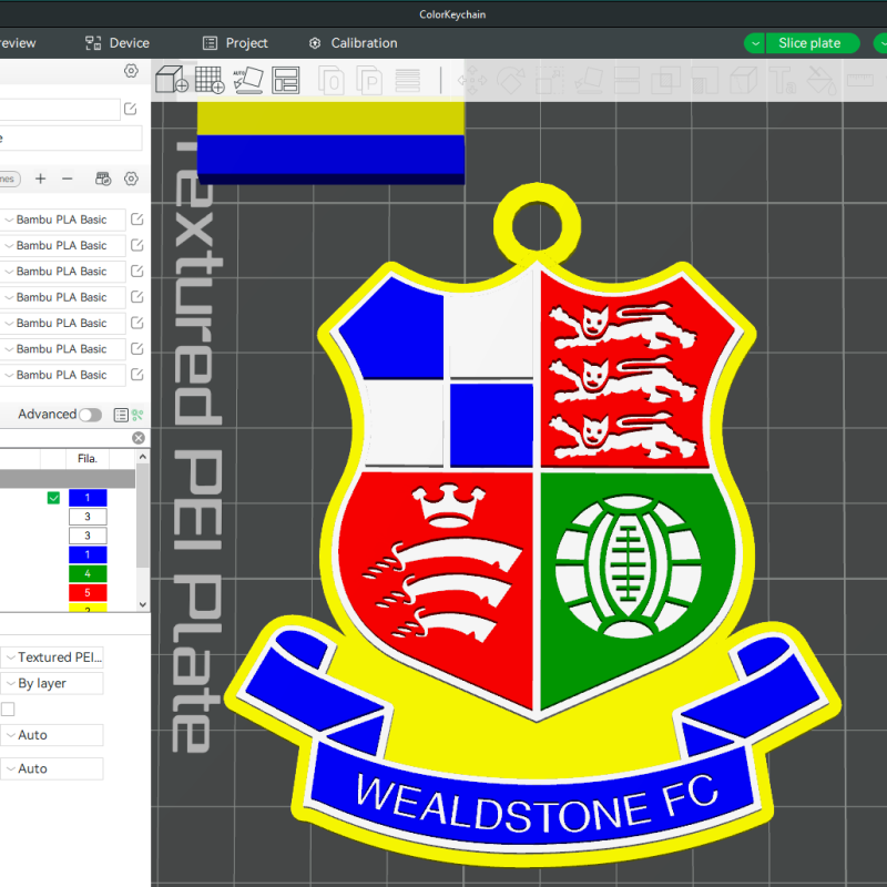 National League Wealdstone keychain badge color printable and renderable 3D Принт Модель .c4d .max .obj .3ds .fbx .stl .blend