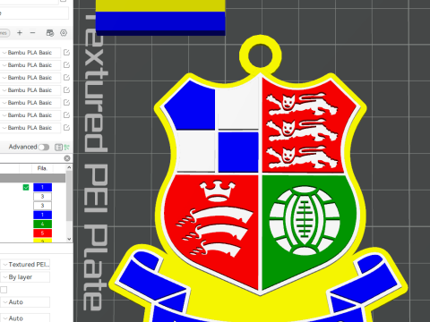 National League Wealdstone keychain badge color printable and renderable 3D Принт Модель